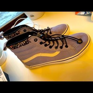 Vans High Top Floral Accent Sneakers